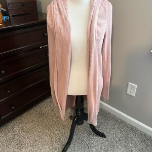 Leith Blush Pink Ribbed Cardigan